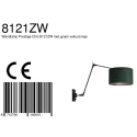 Steinhauer wall luminaire PRESTIGE CHIC cylindrical, with switch, with shade, with jointed arm, with plug E27 IP20, black matt dimmable