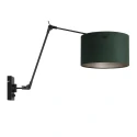 Steinhauer wall luminaire PRESTIGE CHIC cylindrical, with switch, with shade, with jointed arm, with plug E27 IP20, black matt dimmable