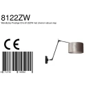 Steinhauer wall luminaire PRESTIGE CHIC cylindrical, with switch, with shade, with jointed arm, with plug E27 IP20, black matt dimmable