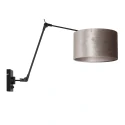 Steinhauer wall luminaire PRESTIGE CHIC cylindrical, with switch, with shade, with jointed arm, with plug E27 IP20, black matt dimmable