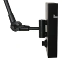 Steinhauer wall luminaire PRESTIGE CHIC cylindrical, with switch, with shade, with jointed arm, with plug E27 IP20, black matt dimmable