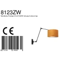 Steinhauer wall luminaire PRESTIGE CHIC cylindrical, with switch, with shade, with jointed arm, with plug E27 IP20, black matt dimmable