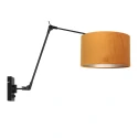 Steinhauer wall luminaire PRESTIGE CHIC cylindrical, with switch, with shade, with jointed arm, with plug E27 IP20, black matt dimmable