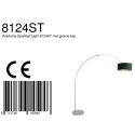 Steinhauer floor lamp SPARKLED LIGHT cylindrical, with switch, with shade, with plug, adjustable E27 IP20, steel brushed 