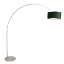 Steinhauer floor lamp SPARKLED LIGHT cylindrical, with switch, with shade, with plug, adjustable E27 IP20, steel brushed 