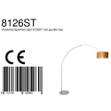Steinhauer floor lamp SPARKLED LIGHT cylindrical, with switch, with shade, with plug, adjustable E27 IP20, steel brushed 