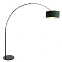 floor lamp SPARKLED LIGHT cylindrical, with switch, with shade, with plug, adjustable E27 IP20, black matt 