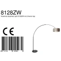Steinhauer floor lamp SPARKLED LIGHT cylindrical, with switch, with shade, with plug, adjustable E27 IP20, black matt 