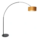 floor lamp SPARKLED LIGHT cylindrical, with switch, with shade, with plug, adjustable E27 IP20, black matt 