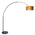Steinhauer floor lamp SPARKLED LIGHT cylindrical, with switch, with shade, with plug, adjustable E27 IP20, black matt 
