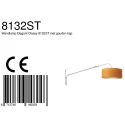 Steinhauer wall luminaire ELEGANT CLASSY with switch, with shade, with strain relief, with plug, adjustable E27 IP20, steel brushed 