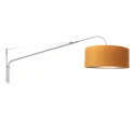 Steinhauer wall luminaire ELEGANT CLASSY with switch, with shade, with strain relief, with plug, adjustable E27 IP20, steel brushed 