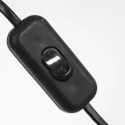 Steinhauer Luminaire mural SPARKLED LIGHT cylindrique, avec abat-jour, réglable E27 IP20, noir mat 