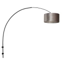 Steinhauer wall luminaire SPARKLED LIGHT cylindrical, with shade, adjustable E27 IP20, black matt 
