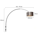 Steinhauer wall luminaire SPARKLED LIGHT cylindrical, with shade, adjustable E27 IP20, black matt 