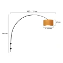 Steinhauer wall luminaire SPARKLED LIGHT cylindrical, with shade, adjustable E27 IP20, black matt 
