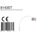 Steinhauer wall luminaire SPARKLED LIGHT cylindrical, with shade, adjustable E27 IP20, steel brushed 