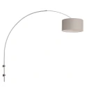 Steinhauer wall luminaire SPARKLED LIGHT cylindrical, with shade, adjustable E27 IP20, steel brushed 