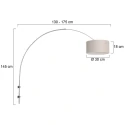 Steinhauer wall luminaire SPARKLED LIGHT cylindrical, with shade, adjustable E27 IP20, steel brushed 