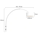 Steinhauer wall luminaire SPARKLED LIGHT cylindrical, with shade, adjustable E27 IP20, steel brushed 