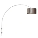 Steinhauer Luminaire mural SPARKLED LIGHT cylindrique, avec abat-jour, réglable E27 IP20, acier brossé 