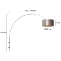 Steinhauer Luminaire mural SPARKLED LIGHT cylindrique, avec abat-jour, réglable E27 IP20, acier brossé 