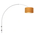Luminaire mural SPARKLED LIGHT cylindrique, avec abat-jour, réglable E27 IP20, acier brossé 