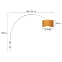 Steinhauer wall luminaire SPARKLED LIGHT cylindrical, with shade, adjustable E27 IP20, steel brushed 