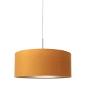 Steinhauer pendant luminaire SPARKLED LIGHT cylindrical, with shade E27 IP20, steel brushed dimmable