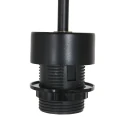 Steinhauer pendant luminaire SPARKLED LIGHT cylindrical, with shade E27 IP20, black matt dimmable