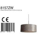 Steinhauer pendant luminaire SPARKLED LIGHT cylindrical, with shade E27 IP20, black matt dimmable