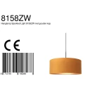 Steinhauer pendant luminaire SPARKLED LIGHT cylindrical, with shade E27 IP20, black matt dimmable