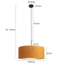 Steinhauer pendant luminaire SPARKLED LIGHT cylindrical, with shade E27 IP20, black matt dimmable