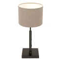 Steinhauer table lamp STANG up, short, with switch, with shade, with plug E27 IP20, black matt dimmable