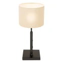 Steinhauer table lamp STANG up, short, with switch, with shade, with plug E27 IP20, black matt dimmable