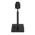 Steinhauer table lamp STANG up, short, with switch, with shade, with plug E27 IP20, black matt dimmable
