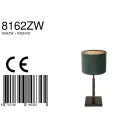 Steinhauer table lamp STANG up, short, with switch, with shade, with plug E27 IP20, black matt dimmable