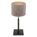 Steinhauer table lamp STANG up, short, with switch, with shade, with plug E27 IP20, black matt dimmable