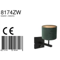 Steinhauer wall luminaire STANG up, cylindrical, with shade E27 IP20, black matt dimmable