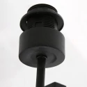 Steinhauer wall luminaire STANG up, cylindrical, with shade E27 IP20, black matt dimmable