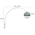 Steinhauer Luminaire mural SPARKLED LIGHT semi-circulaire, réglable E27 IP20, acier brossé 