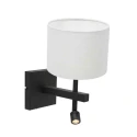 wall luminaire STANG with shade, with LED spot E27 IP20, black matt 