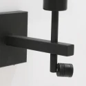 Steinhauer wall luminaire STANG with shade, with LED spot E27 IP20, black matt 
