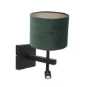 wall luminaire STANG with shade, with LED spot E27 IP20, black matt 