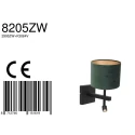 Steinhauer wall luminaire STANG with shade, with LED spot E27 IP20, black matt 