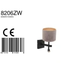 Steinhauer wall luminaire STANG with shade, with LED spot E27 IP20, black matt 