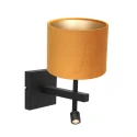 Steinhauer wall luminaire STANG with shade, with LED spot E27 IP20, black matt 