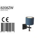 Steinhauer wall luminaire STANG with shade, with LED spot E27 IP20, black matt 