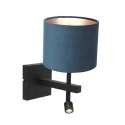 Steinhauer wall luminaire STANG with shade, with LED spot E27 IP20, black matt 