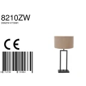 Steinhauer table lamp STANG up, 2-fold, with switch, with shade, with plug E27 IP20, black matt dimmable